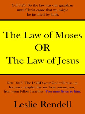 cover image of The Law of Moses